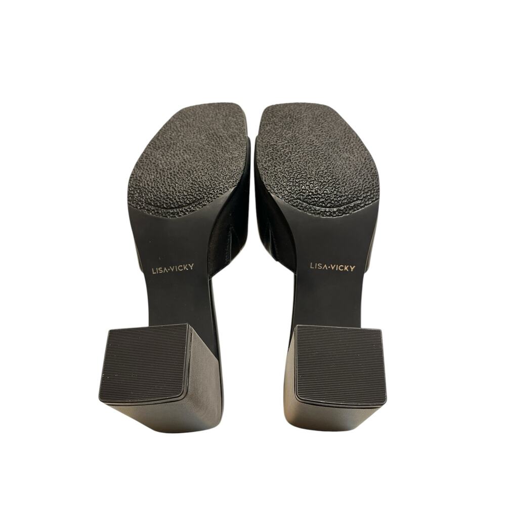 Lisa Vicky Vital Platform Slide Sandal Shoe 9 Black - Picture 8 of 9